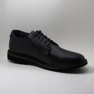 حذاء جلد أسود أكسفورد رجالي عسكري